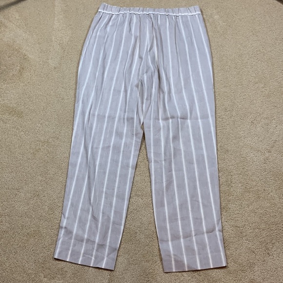 Calvin Klein Linen Pants Size 8 Pull on light breezy pockets Spring Summer - Picture 2 of 10